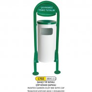 1702 38×111 BAHÇE TİPİ ÇÖP KOVASI ŞAPKALI