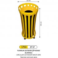1753 27 LT YUVARLAK OUTDOOR ÇÖP KOVASI İÇ KOVALI