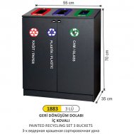 1883 ÜÇLÜ GERİ DÖNÜŞÜM DOLABI İÇ KOVALI