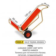 7455-P PİRİNÇ VALİZ TAŞIMA ARABASI