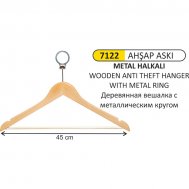 7122 Ahşap Askı Metal Halkalı