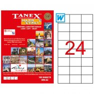Tanex Tw-2037 Beyaz Adresleme ve Postalama Etiketi 70 mm x 37.125 mm