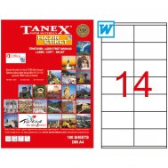 Tanex Tw-2114 Beyaz Adresleme ve Postalama Etiketi 105 mm x 41 mm